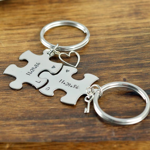 etsy puzzle piece keychain