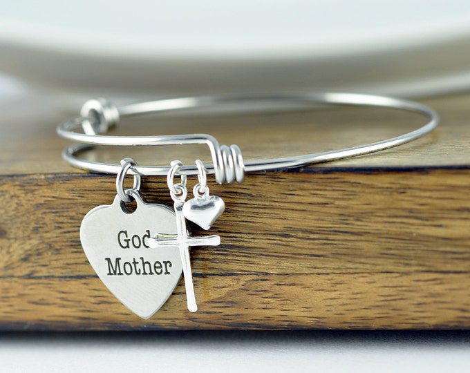 God Mother Bracelet, God Mother Gift, Baptism Gift, Will You Be My Godmother, Godmother Proposal, Religious Bracelet, Religious Gift