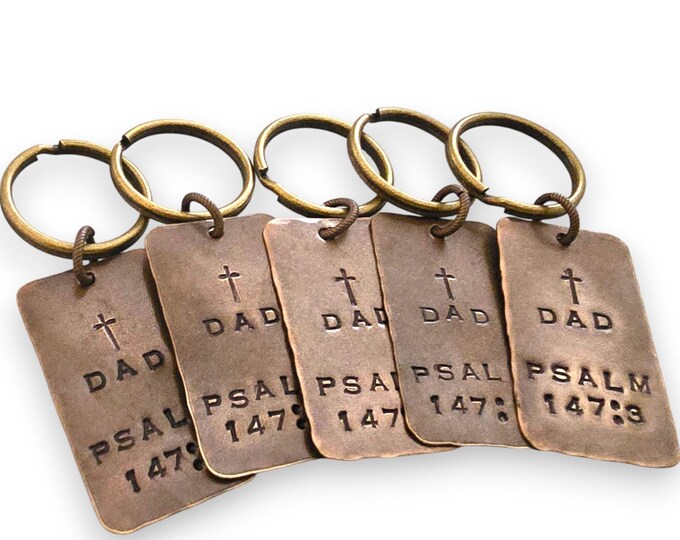 Memorial Keychain, Remembrance Keychain, Bereavement Keychain, Personalized Keychain For Him, Men's Keychain, Bible Verse Keychain