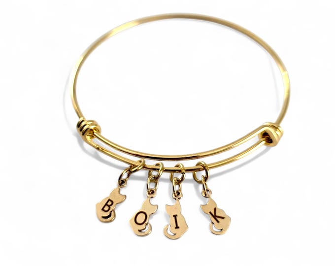 Personalized Cat Mom Bracelet, Mom Gift, Cat Mom Gifts, Cat Mom Gifts, Family Bracelet For Mom, Mothers Day Gift, from Son From Daughter