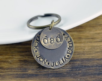 personalized keychain - custom keychain- name keychain - mens gift - mens keychain - hand stamped keychain - dad gift - gift for him