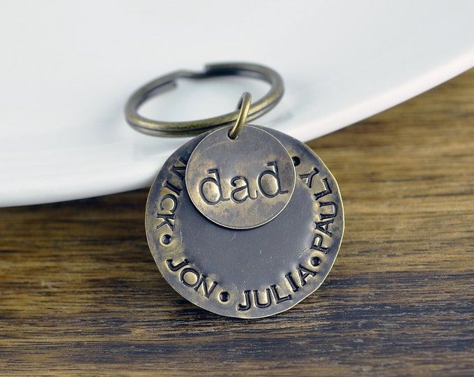 personalized keychain - custom keychain- name keychain - mens gift - mens keychain - hand stamped keychain - dad gift - gift for him