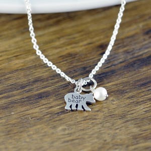 Baby Bear Necklace - Mama Bear Jewelry - Bear Cubs Necklace - Bear Cub Jewelry - Mothers Necklace - Mom Necklace - Daughter Gift