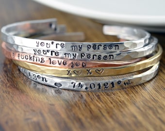 Custom Cuff Bracelet, Gift Idea for Her, Inspirational Cuff Bracelet, Inspirational Jewelry, Personalized Cuff, Inspiration Bracelet