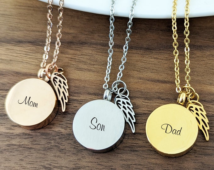 Personalized Memorial Gifts, Cremation Urn Necklaces, Funeral Gift, Cremation Necklace, Memorial Necklace, Loss of Loved One Gift
