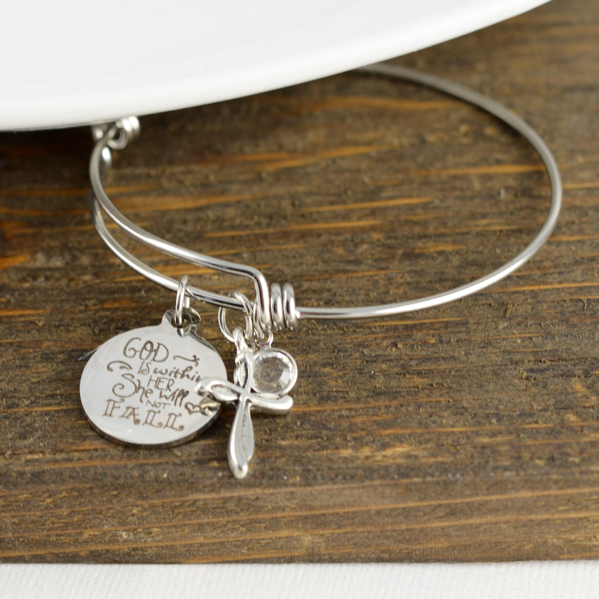 Scripture Jewelry for Women, Psalm 465, God is within her