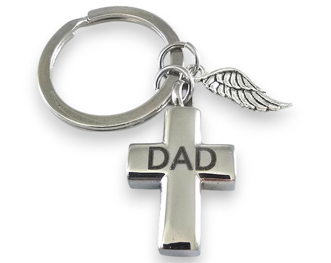 Cremation Keychain, Cremation Jewelry, Cross Urn keychain For Ashes, Cremation keyring, Cremation Keepsake, Loss of Mother. Loss of Father