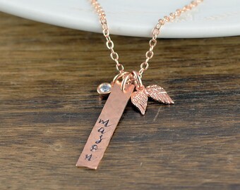 Rose Gold Necklace, Memorial Jewelry, Remembrance Gifts, Baby Loss Gift, Remembrance Jewelry,  Loss of Child Gift, Miscarriage