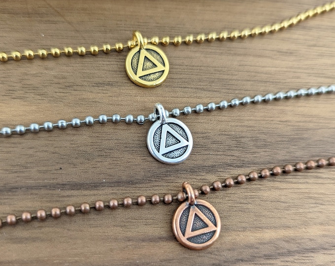 Sobriety Gift, Sobriety Jewelry, Recovery Necklace, Recovery Jewelry, One Day At A Time, AA Jewelry, Addiction Recovery, Sobriety