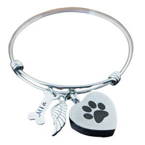 Personalized Dog Cremation Bracelet, Pet Memorial Bracelet, Pet Memorial Jewelry, Cremation Bracelets, Christmas Gifts, Loss of Dog