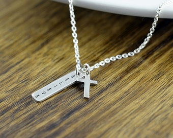 cross necklace, silver cross necklace, believe necklace, womens cross necklace, christian necklace, cross pendant