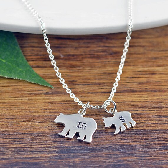 mama bear necklace with cubs