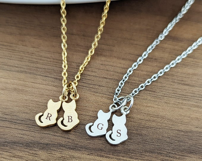 Personalized Cat Necklace, Cat Mom, Cat Lover Gift, Cat Lover Gift Jewelry, Animal Lover Gift, Cat Necklace for Women