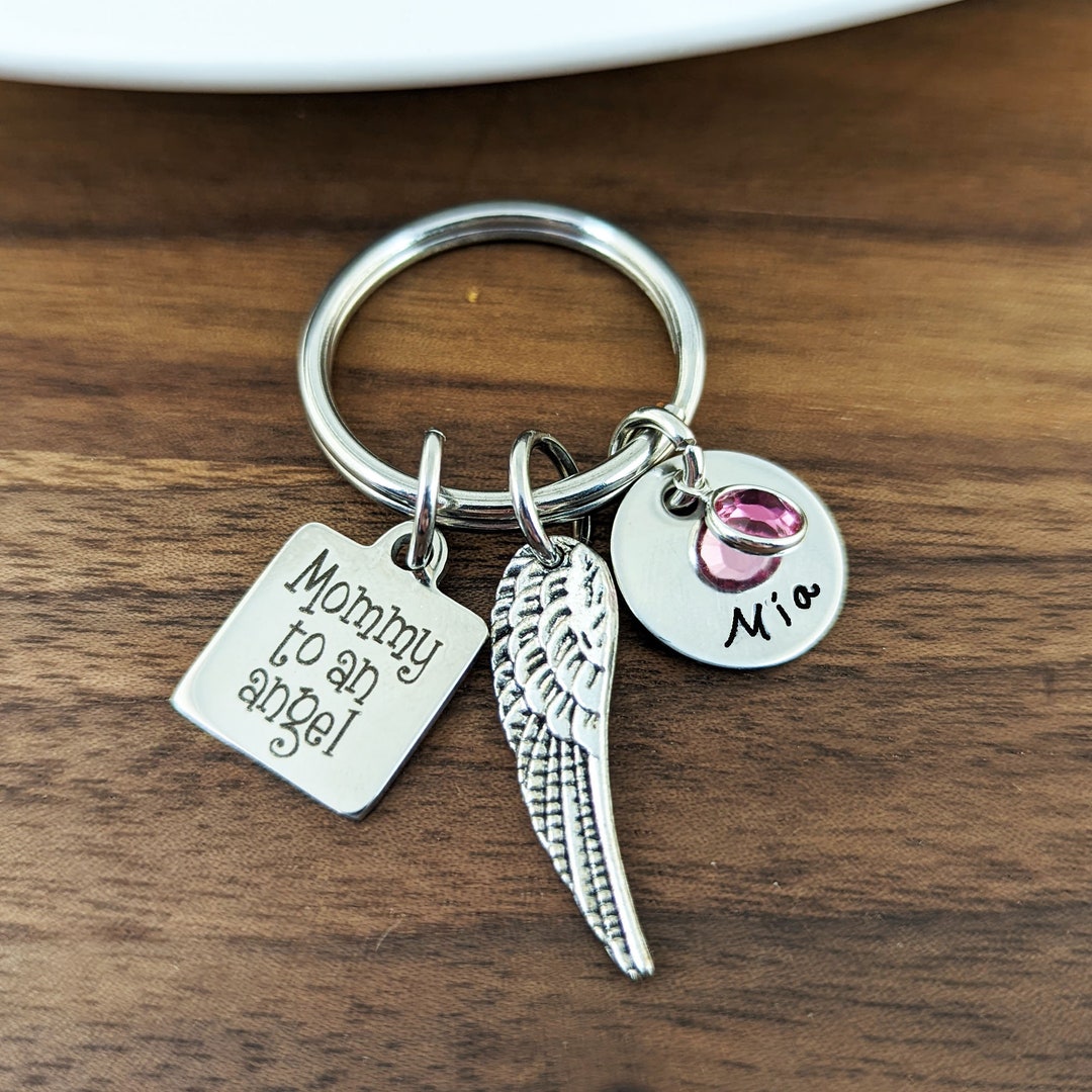 Mommy to an Angel Keychain - Memorial Keychain, Remembrance Jewelry ...