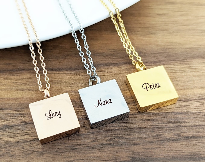 Cremation Jewelry, Cremation Necklace for ashes, Pet Cremation, Urn Necklace, Funeral Gift, Memorial Necklace, Pendant for Human Ashes