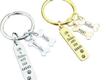 Personalized Dog Keychain , Custom Keychain, Dog Lover Gift, Personalized Keychain, Keychain, Pet Keychain, Fur babies Keychain