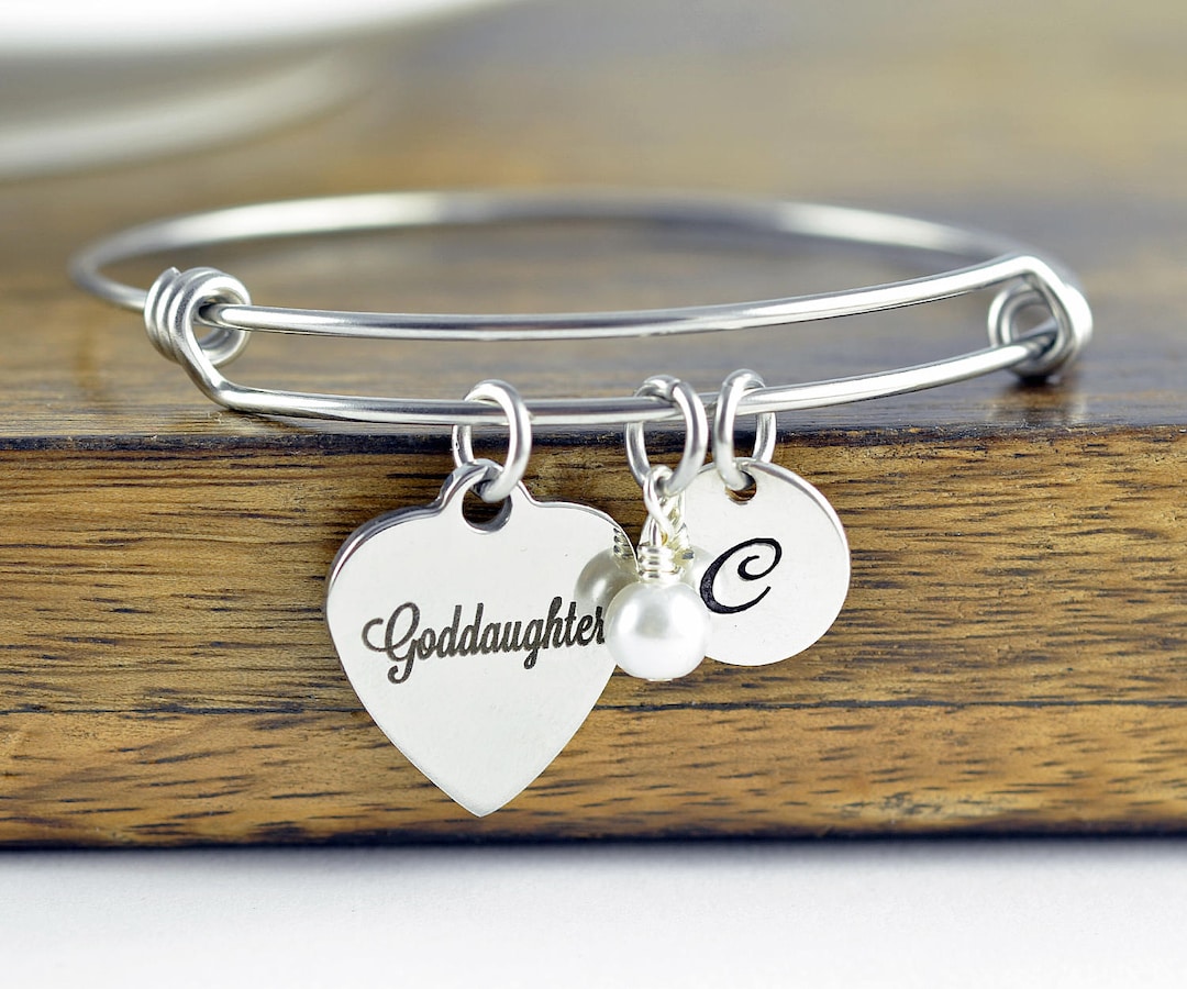 Goddaughter Bracelet Goddaughter Gifts Gift for Goddaughter Religious Jewelry Personalized Communion Charm Bracelet Engraved Etsy Canada