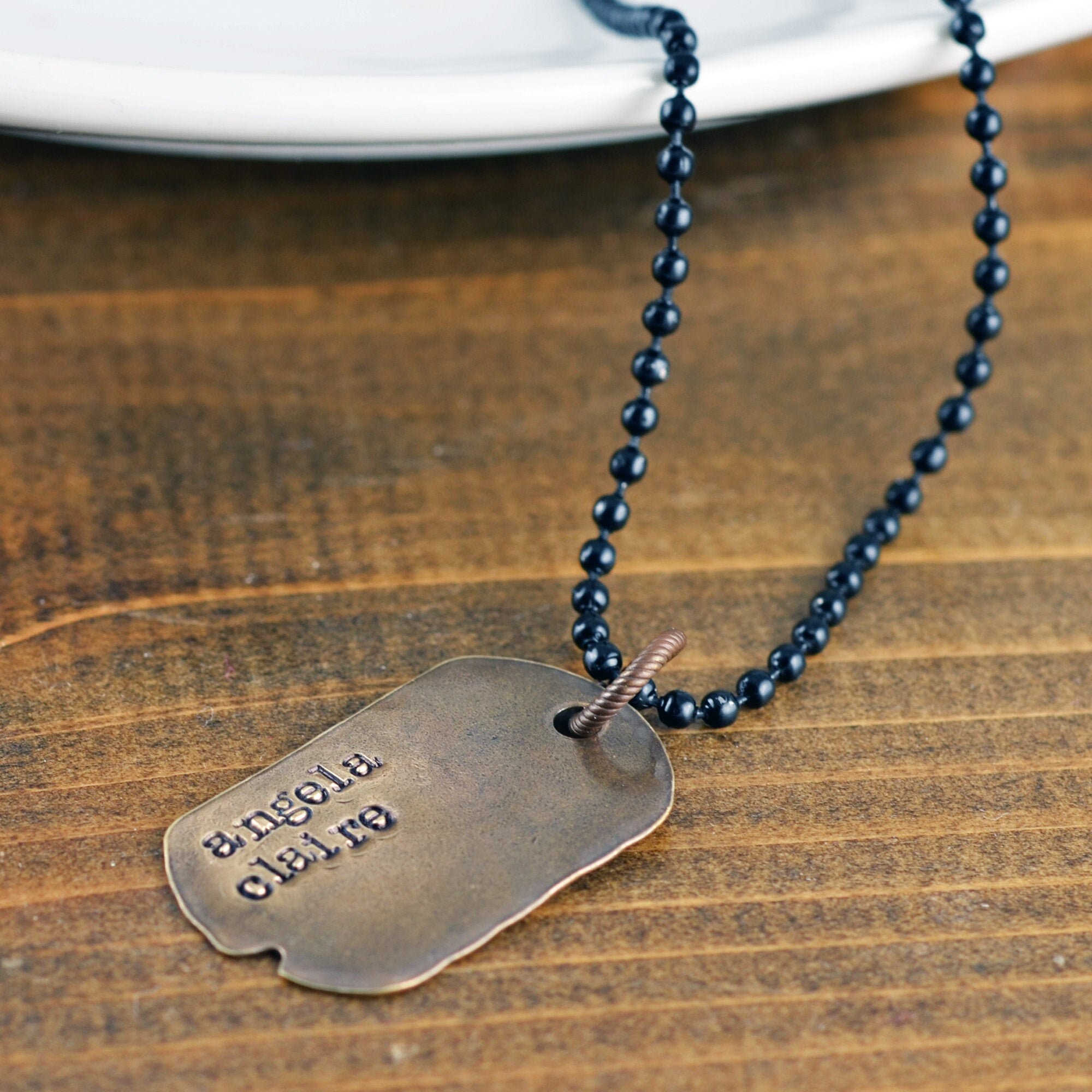Mens Necklace, Mens Gift, Mens Jewelry, Dog Tag Necklace