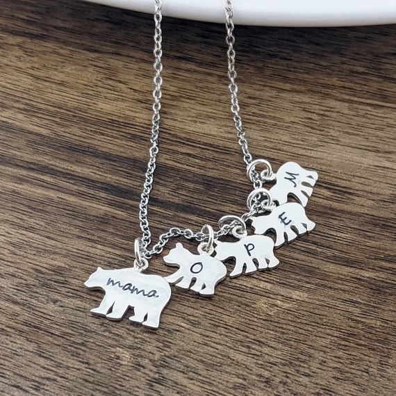Mama Bear Baby Bear Necklace Mama Bear 