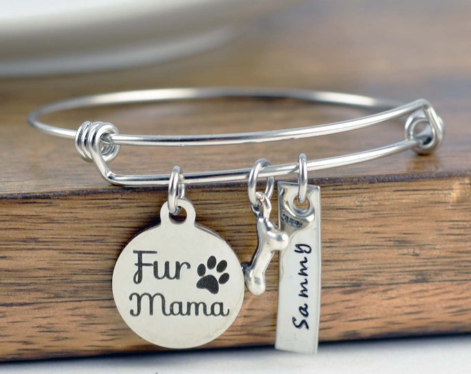 Fur Mama Bracelet, Dog Charm Bracelet, Dog Lover Bracelet, Dog Lover Gift, Animal Lover Gift, Mothers Day Jewelry, Dog Lover, Pet Mom