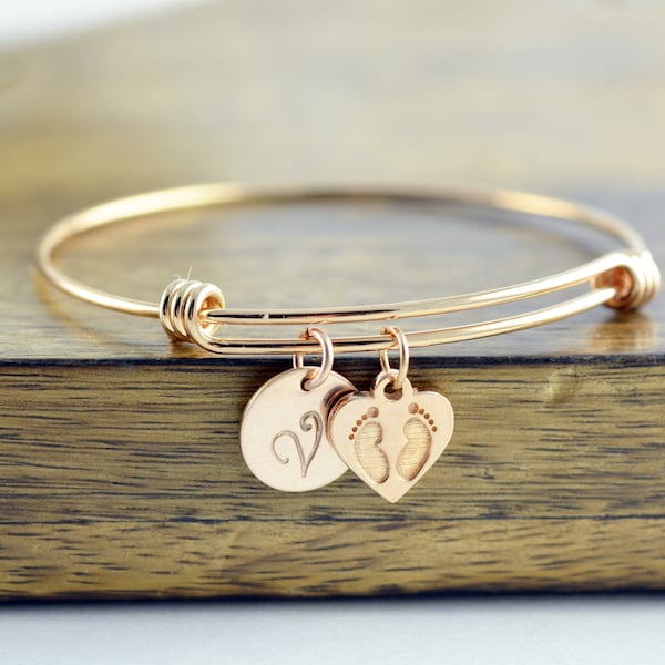 Rose Gold Rose Gold Baby Bracelet Etsy