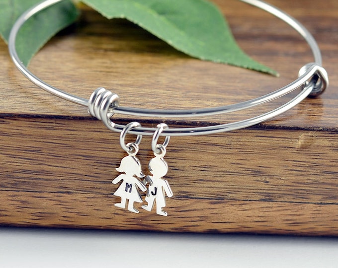 Personalized Mothers Day Gift, Boy Charm Bracelet, Girl Charm Bracelet, Mom Gift, Mother Bracelet, New Baby, Gift for Mom