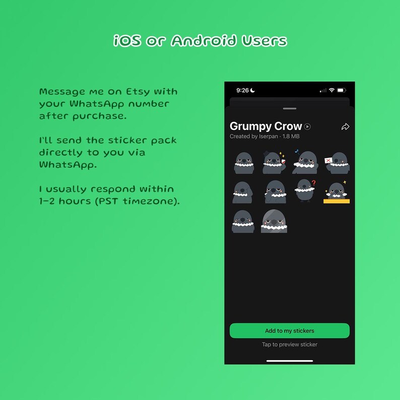 Whatsapp Animated Sticker Pack - Grumpy Crow | 10 Stickers | Sylus ...