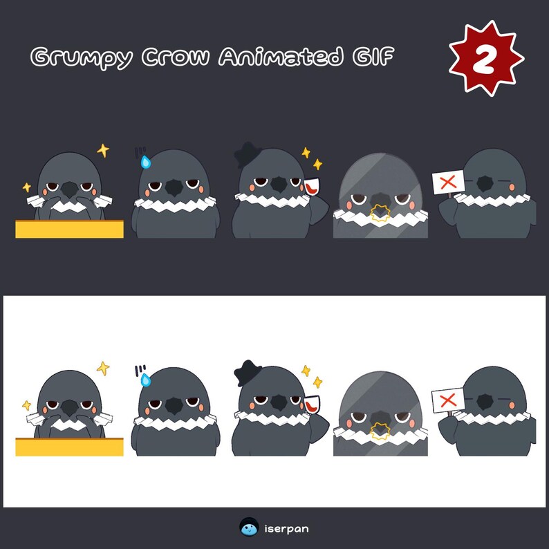 Animated Gifs - Grumpy Crow [2] | Sylus | Love and Deepspace - Etsy