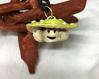 Mushroom Sprite, mushroom fairy, Shroom, clay mushroom charm, Sprite charm, mushroom charm, mushie necklace, fairy jewelry, shroom necklace