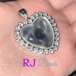 BULK Wholesale Round Circle Photo Charm w Clasp Bridal Wedding Silver Rhinestone Crystal Double Sided Picture Frame Memorial Free Ship!