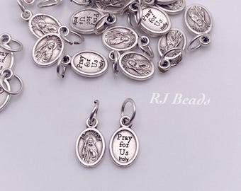 1, 5, 10, 20 or 50 · Dainty St Saint Jude Tiny Medal 1/2" · Patron Saint of Lost Causes · Made in Italy · Medal Bracelet Jewelry Charm