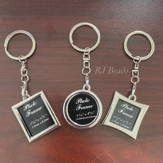 BULK Wholesale Round Square Rectangular Circle PHOTO Charm Key