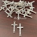 Links Connectors Small Crucifixes Crosses Saint St. Benedict Silver Crucifix Cross Our Father Bracelet Earrings Key Chains - Made in Italy 