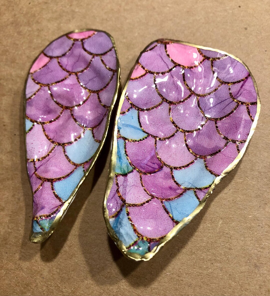 Set of Mermaid Scale Oyster Shell Magnets or Just a Piece of Decor ...