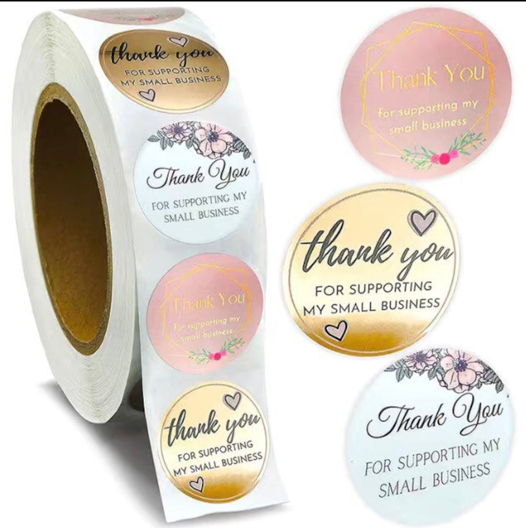 Thank You for Supporting My Small Business Stickers. 500 Stickers per ...