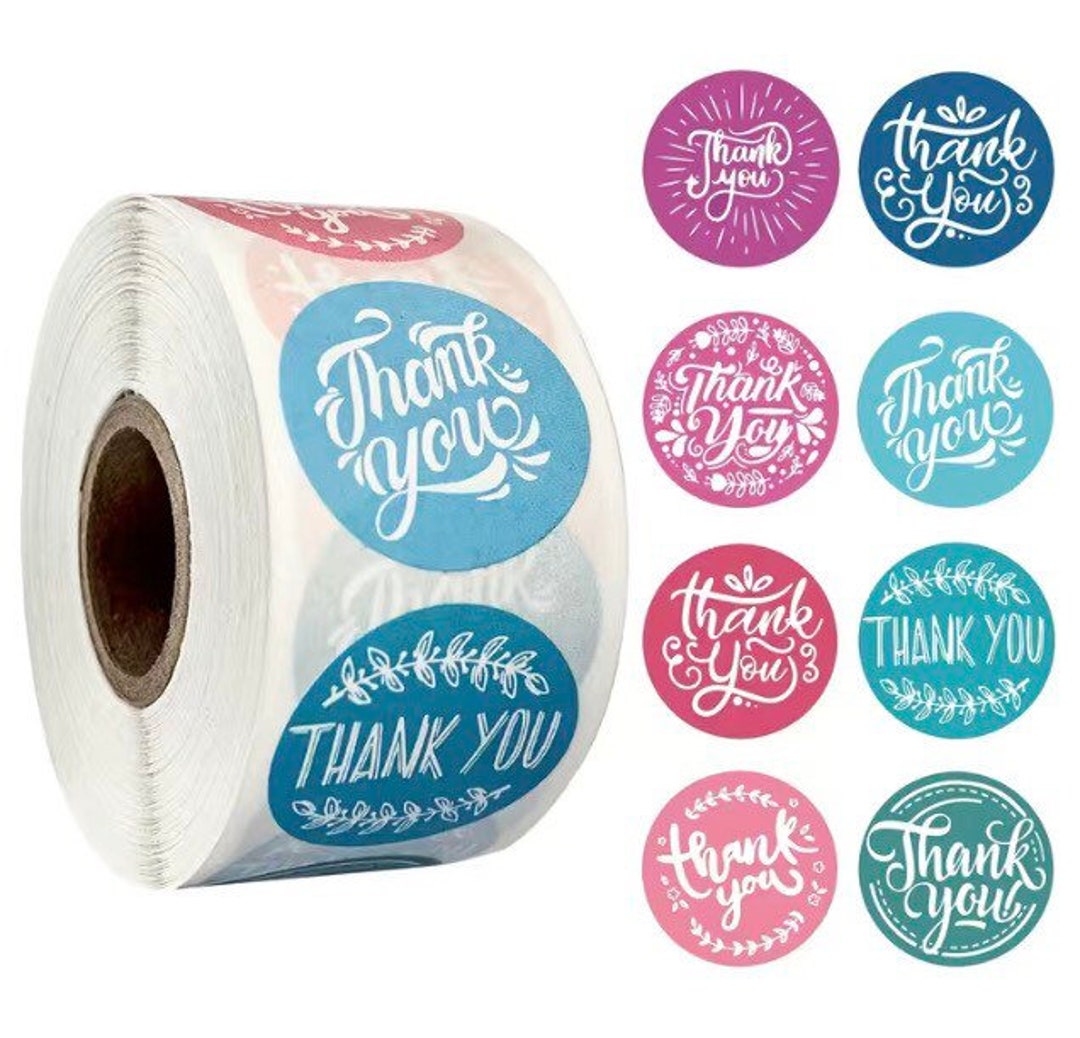 Thank You Stickers for Small Business Packaging. 500 Floral Stickers ...