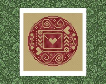 Love Letters Cross Stitch Pattern: Jane Austen Book Decor (Digital Download)