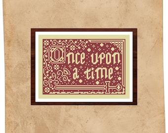 Once Upon a Time Fairy Tale Cross Stitch Pattern: Book Lover Gift (Digital Download)