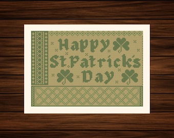 St. Patrick's Day Cross Stitch Chart: Irish Celtic Design (PDF)
