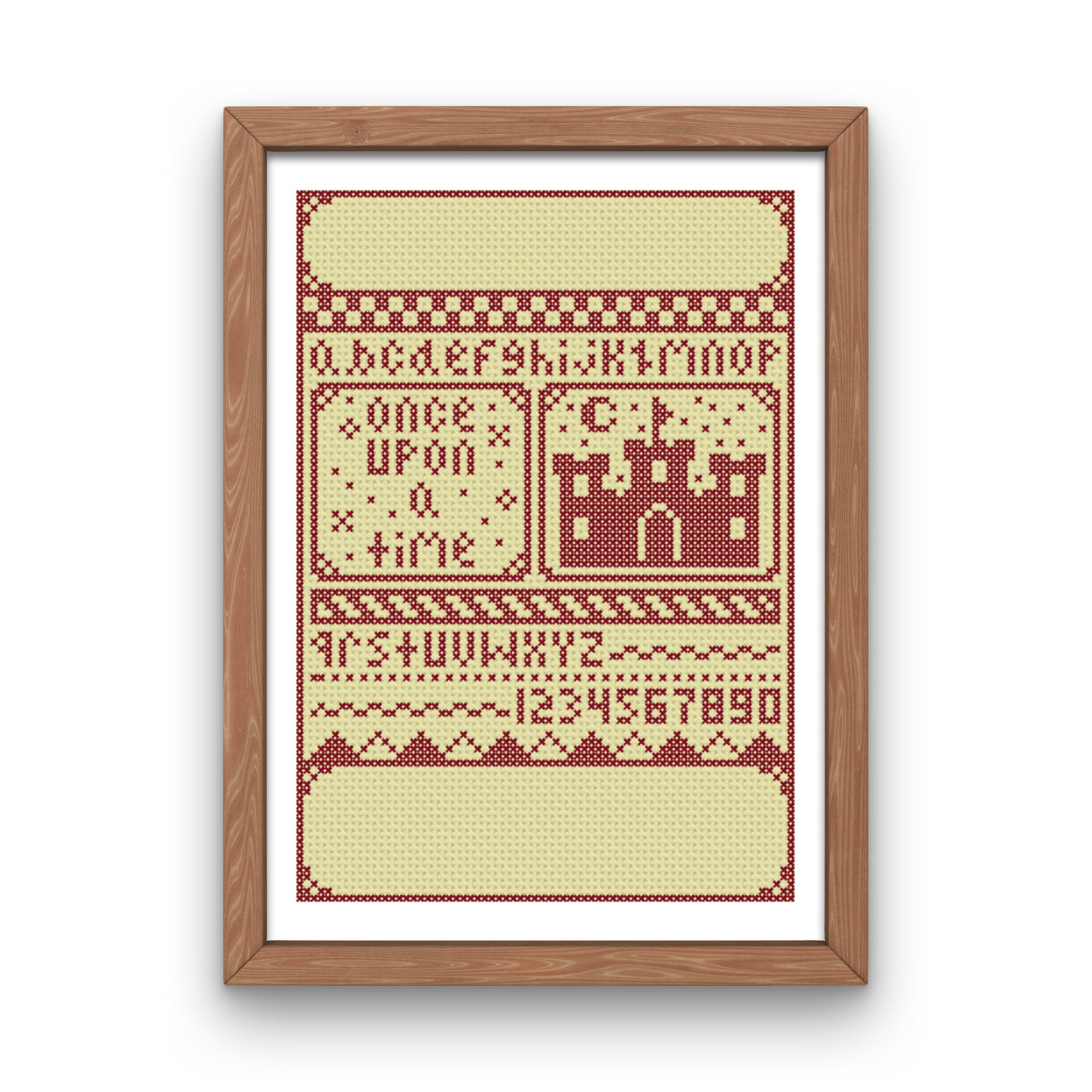 Fairy Tale Birth Sampler, Cross Stitch, PDF Chart, Digital Download