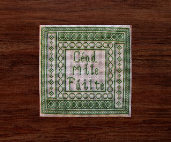 Irish Welcome Celtic Cross Stitch Chart (PDF Pattern)