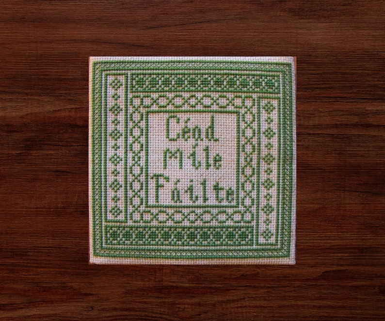Irish Welcome Celtic Cross Stitch Chart (PDF Pattern) image 1