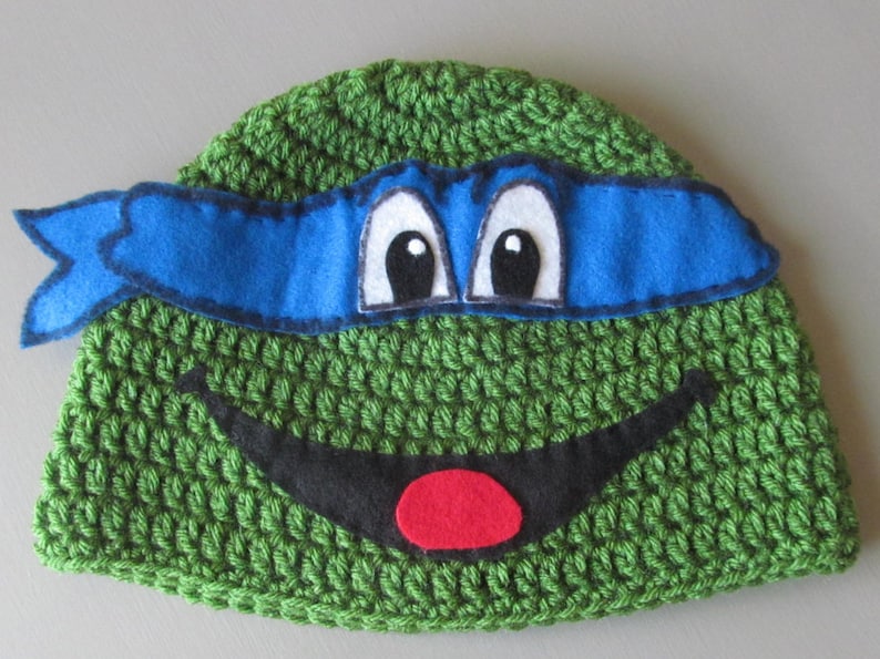 Crocheted TMNT Leonardo Hat for children