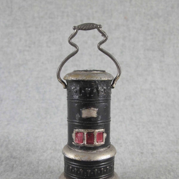Enameled Miniature Cast Metal 1" 1:12 Scale Portable Kerosene Parlor Stove Gerlach for Tynietoy Dollhouse Furniture 1920s