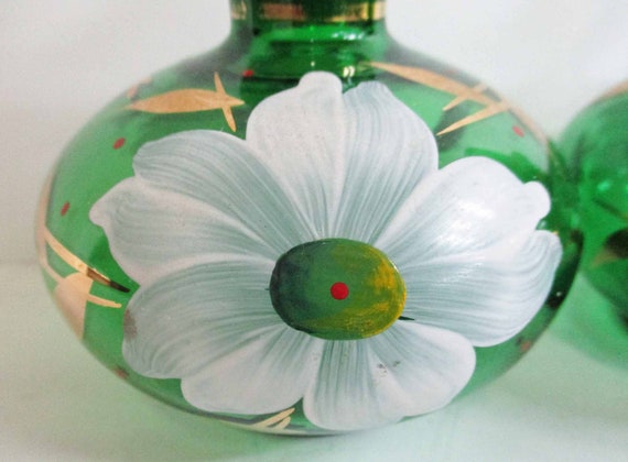 フロストガラス 香水瓶 花柄 グリーン フロストガラス 香水瓶 花柄 グリーン フロストガラス 香水瓶 花柄