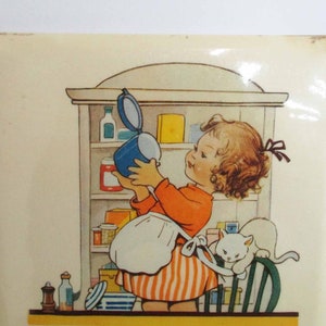 Celluloid Covered Hanging Shopping List Board Mabel Lucie Attwell Illustrations 1920s