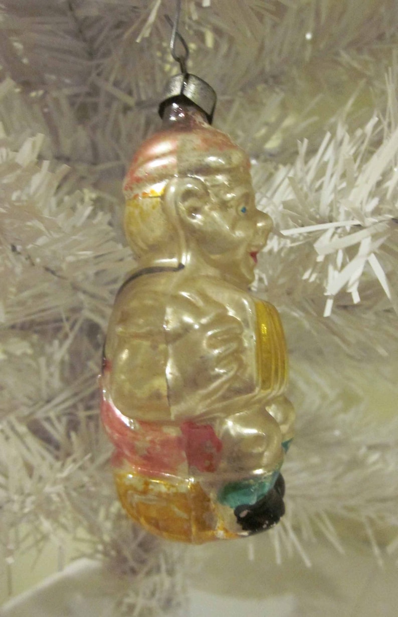 Delightful Western Germany Bear and Accordion Player in Lederhosen Christmas Tree Ornaments Holiday Decoration