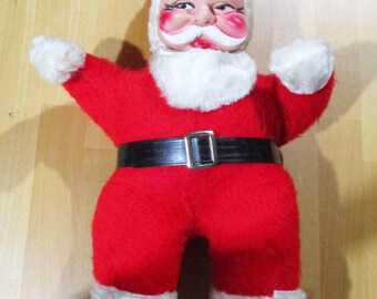 Vintage Christmas MCM Stuffed Plush Rubber Face Musical Vintage Christmas MCM Stuffed Plush Rubber Face Musical