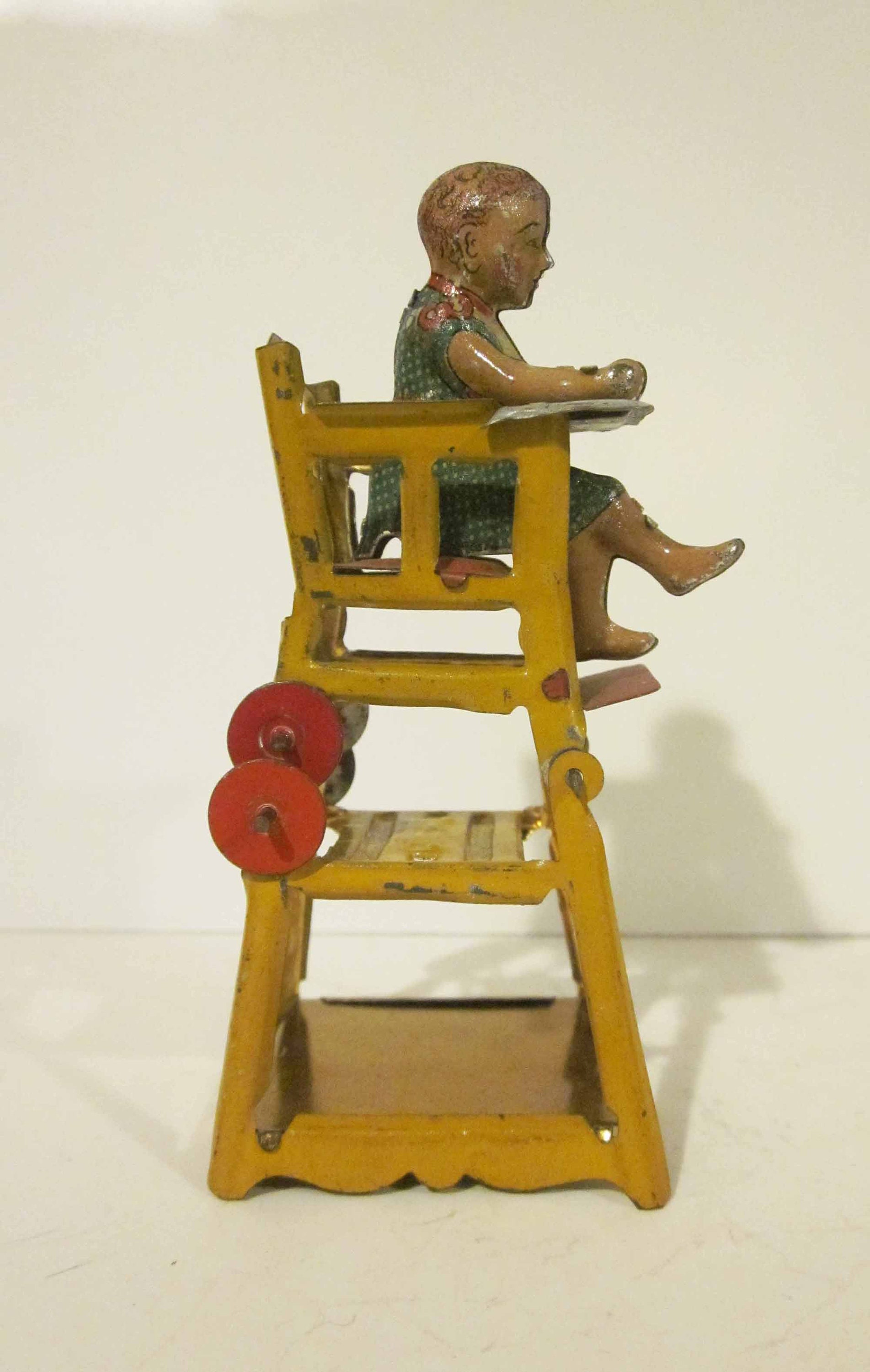 Meier Tin Litho Convertible High Chair & Walker Penny Toy 1920S Htf
