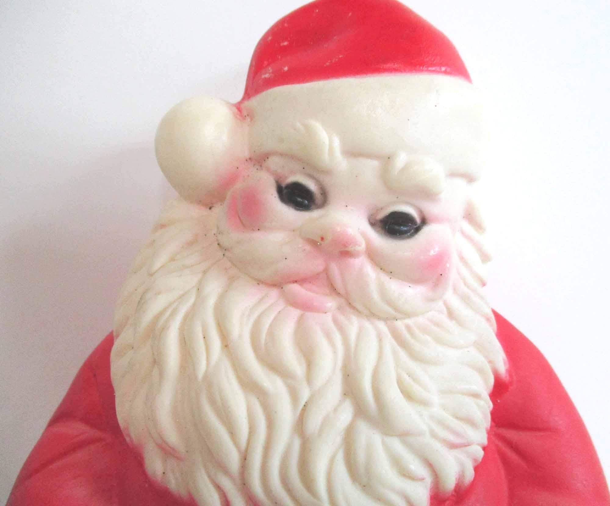 Vintage Squeaky Santa 1960's - Etsy